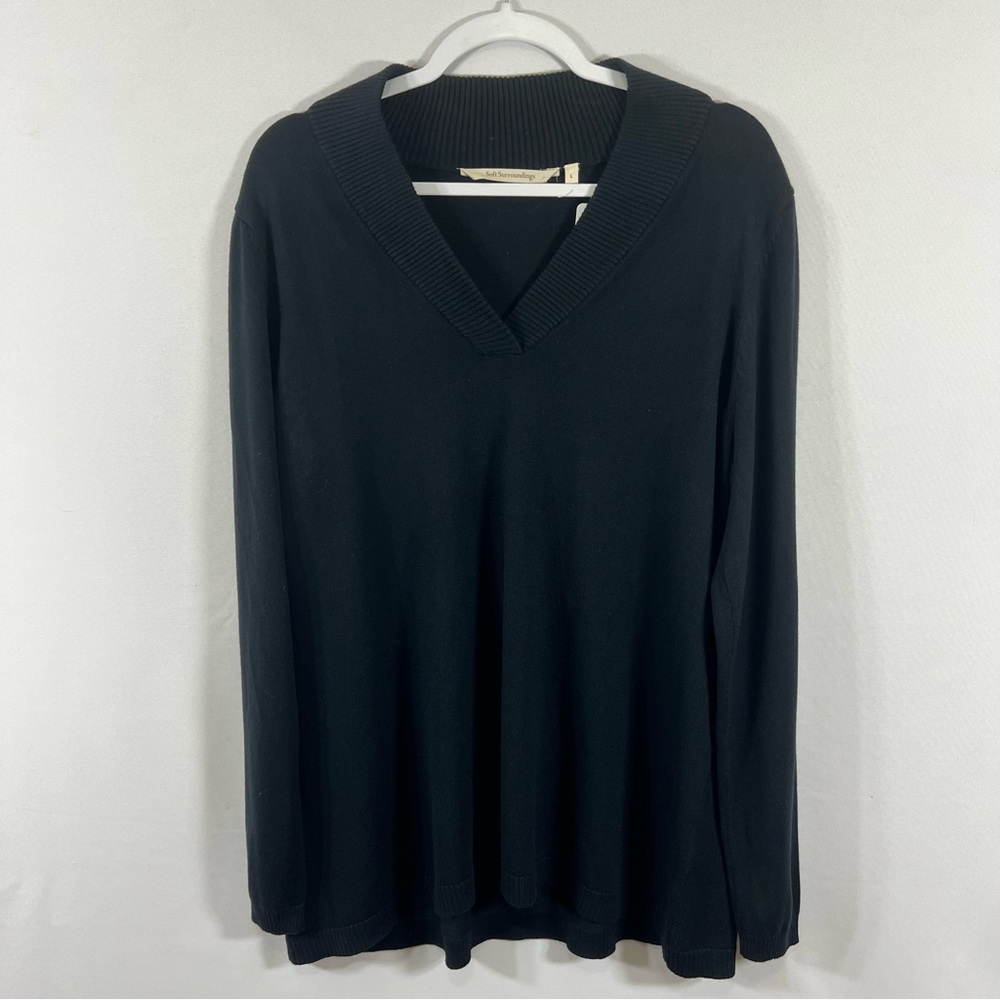Soft Surroundings Women’s Black Sahara Sweater size L